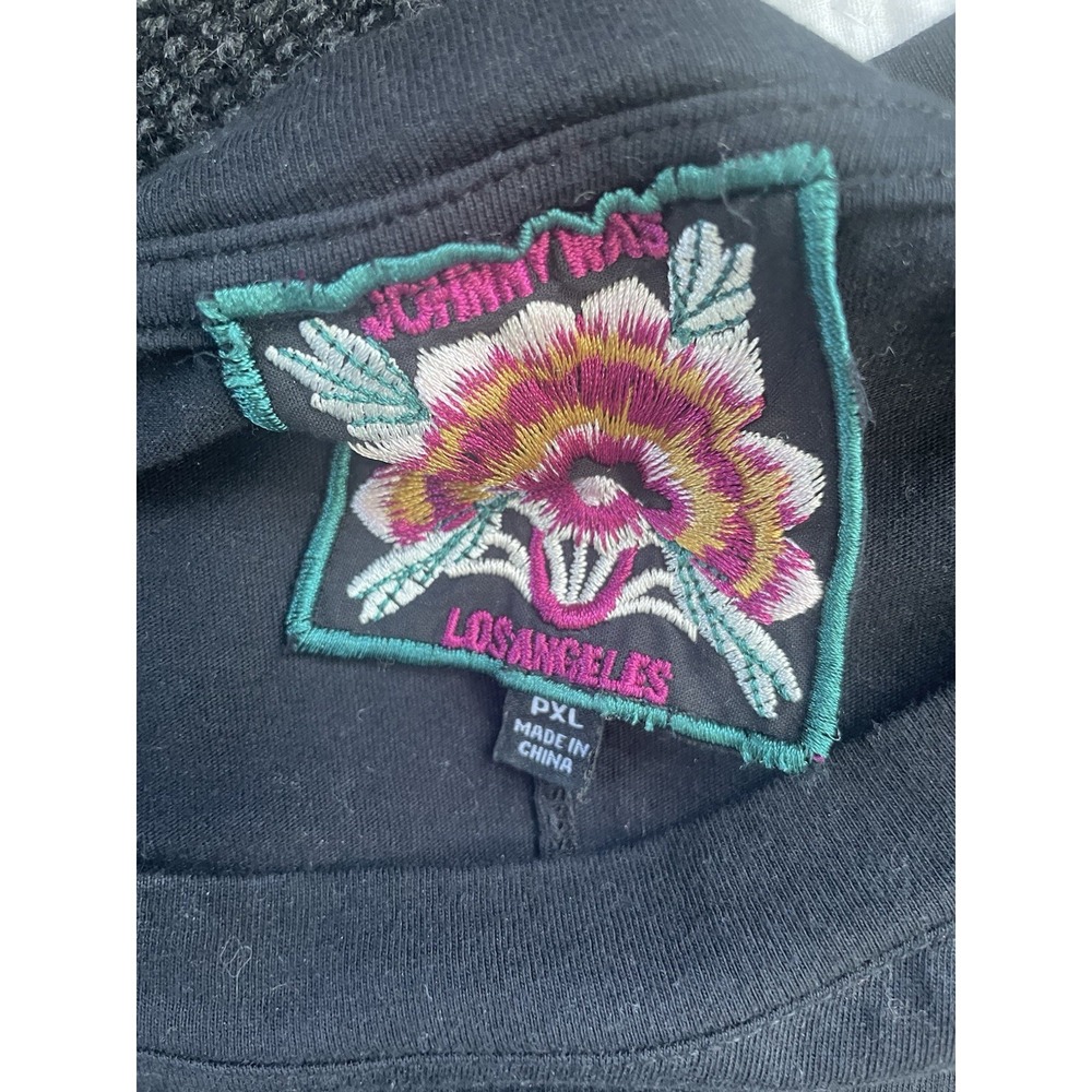NWT Johnny Was Long Sleeve Dolman Tee Miaora Black PXL Moon Celestial Embroidery - Picture 4 of 9